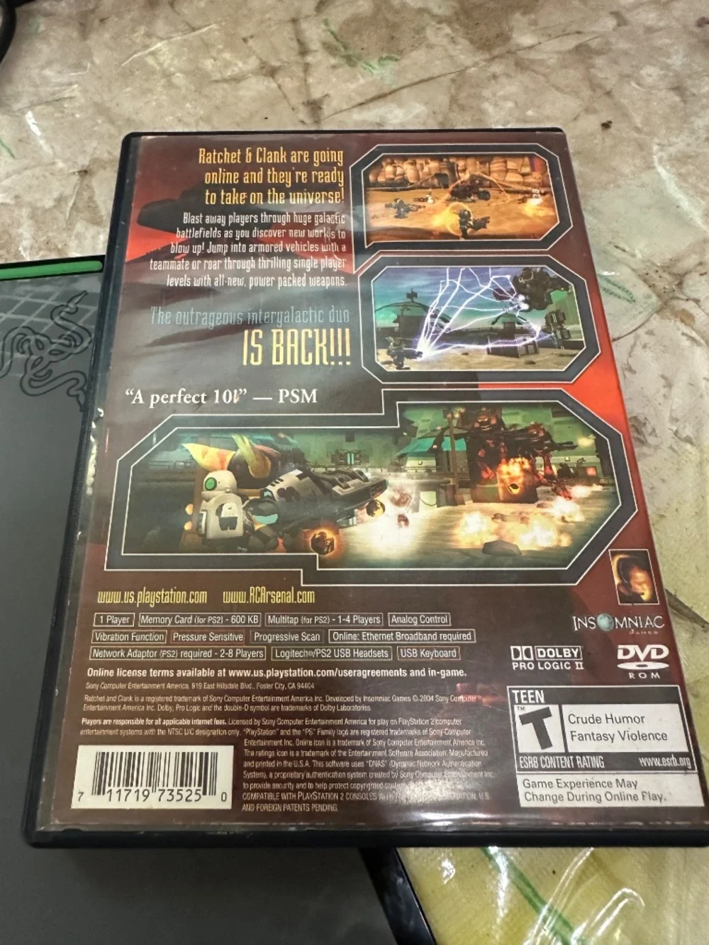 Ratchet & Clank: Up Your Arsenal PlayStation 2 PS2 2005 No Manual